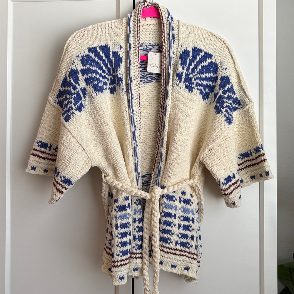 NWT Free People Shell Patterned Cardi, XS - Picture 9 of 11